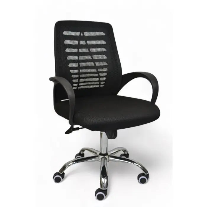 Silla Operativa Loto Mesh Negra Base Metálica - Sillas de Oficina