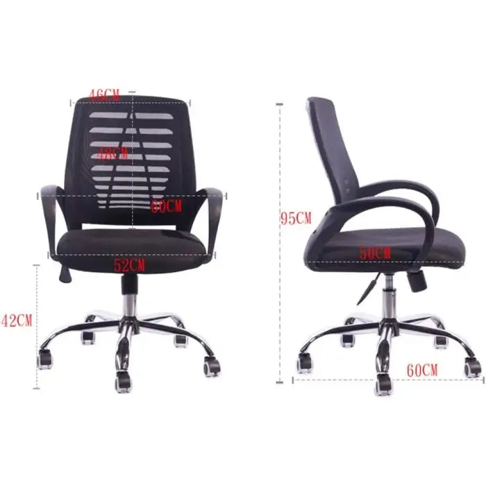 Silla Operativa Loto Mesh Negra Base Metálica - Sillas de Oficina