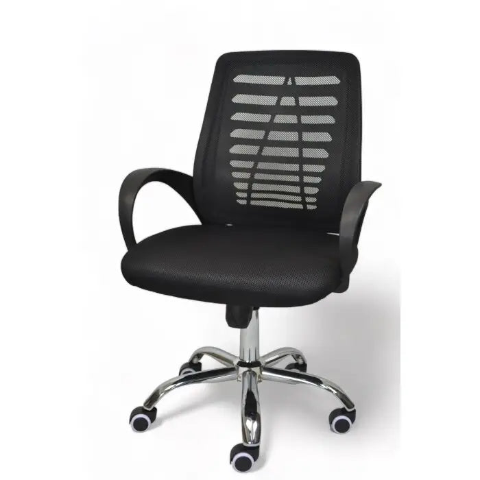 Silla Operativa Loto Mesh Negra Base Metálica - Sillas de Oficina