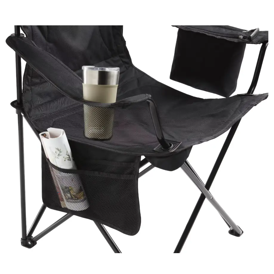 Silla Plegable con Hielera Coleman Quad V2 Negra (2000032007) - Sillas Plegables