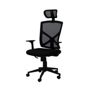 Silla Semi Ejecutiva Ergonómica de Malla Tokoa Negra (OS-2160) - Sillas Escritorio