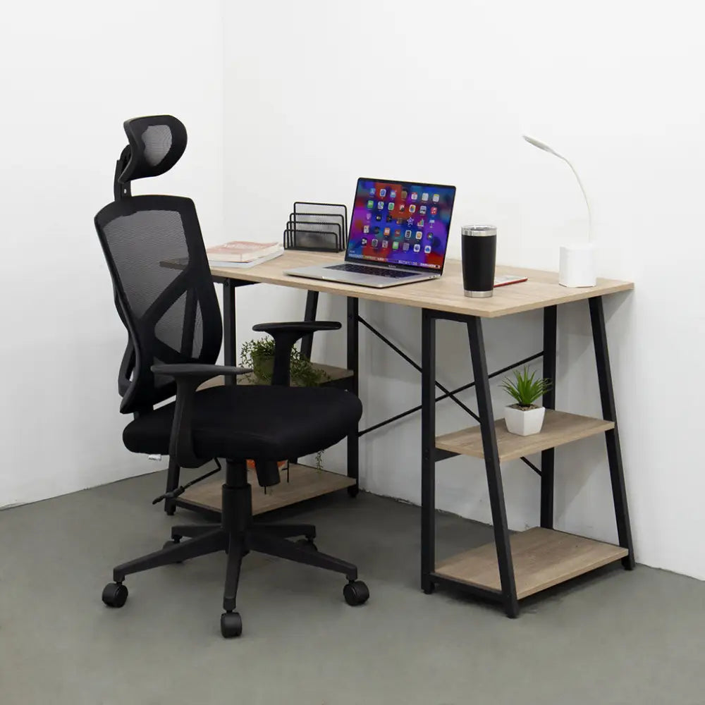 Silla Semi Ejecutiva Ergonómica de Malla Tokoa Negra (OS-2160) - Sillas Escritorio