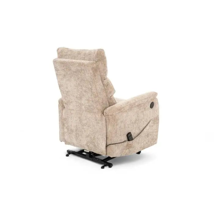 Sillón Reclinable Individual Eléctrico Orión con Sistema Lift Tela Arena