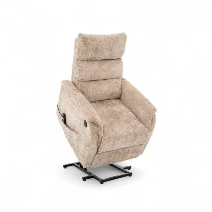 Sillón Reclinable Individual Eléctrico Orión con Sistema Lift Tela Arena