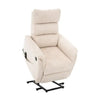 Sillón Reclinable Individual Eléctrico Orión con Sistema Lift Tela Crema