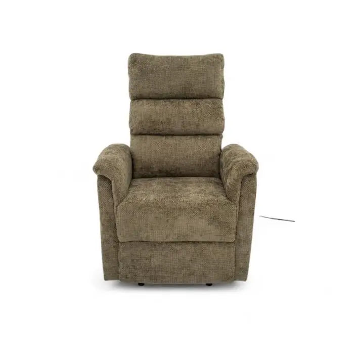 Sillón Reclinable Individual Eléctrico Orión con Sistema Lift Tela Verde Olivo