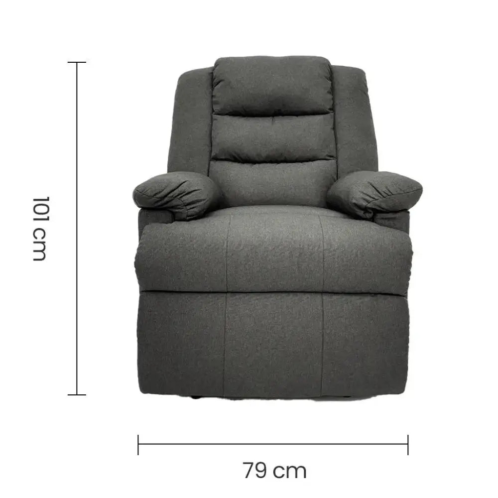 Sillón Reclinable Individual Tokoa Lino Gris (SA-4330) yapcr.com Costa Rica