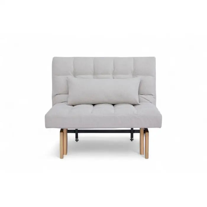 Sofá Cama Coral Tamaño Twin Color Gris Claro