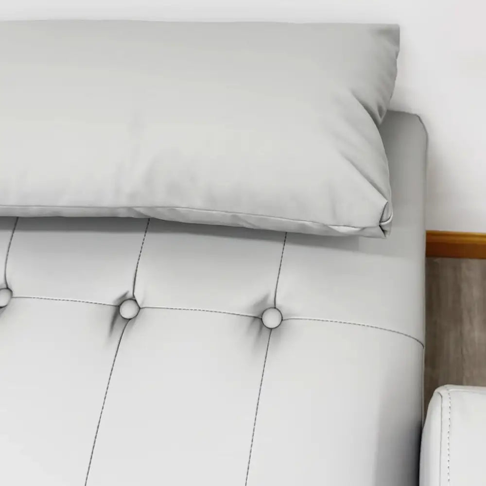 Sofá Cama Doble Tela Vinilo Antirayaduras Gris Tokoa (SA-4338)
