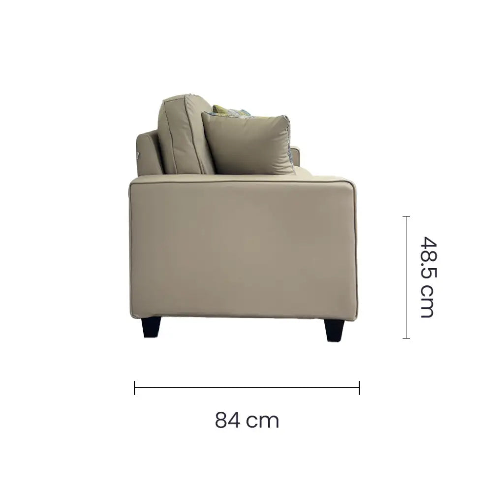 Sofá Doble en Tela Vinilo Antirayaduras Beige Tokoa (SA-4341) - Sillón