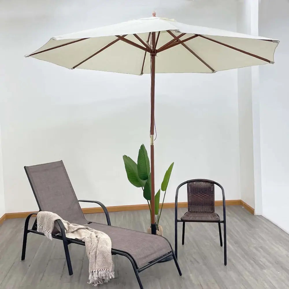 Sombrilla de Patio Redonda 270cm Beige Tokoa (EX-7156)