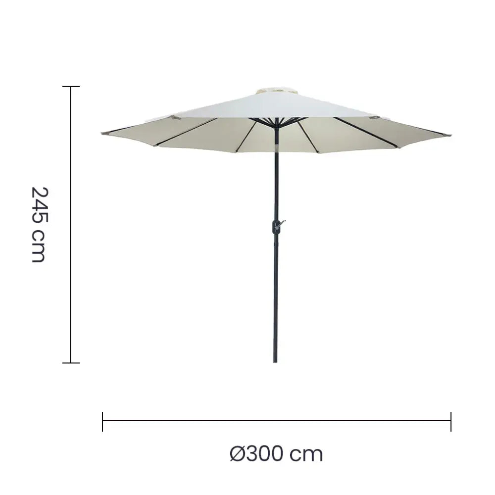 Sombrilla de Patio Redonda 300cm Beige Tokoa (EX 7170)