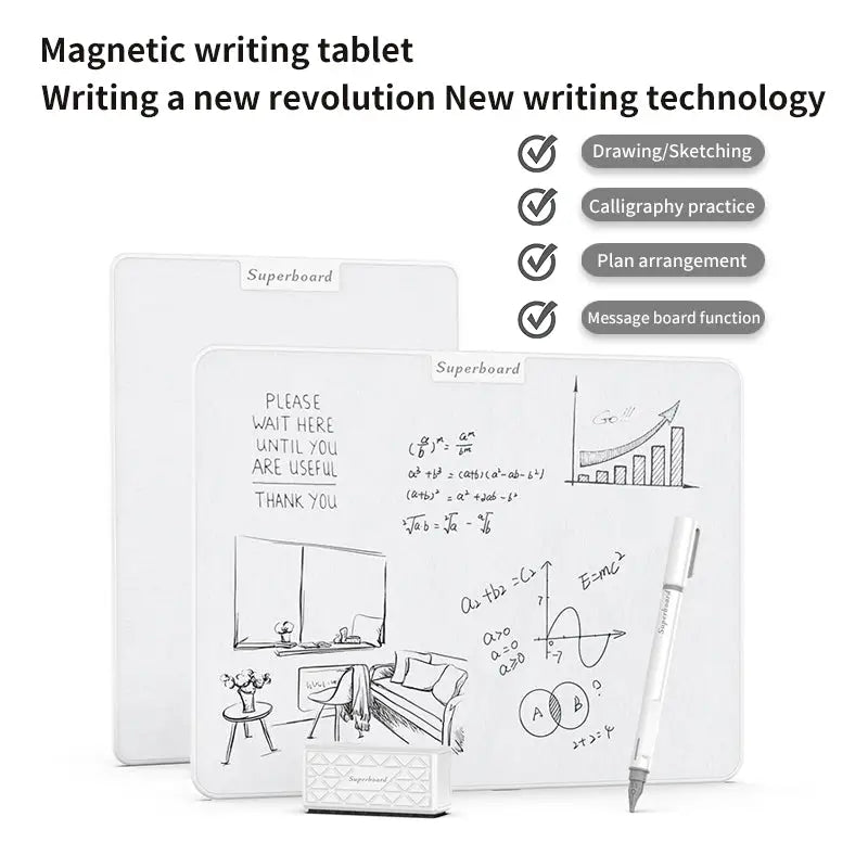 Tablet de Escritura Magnética Superboard 15” Blanca (XS-B15-E) - Tablets