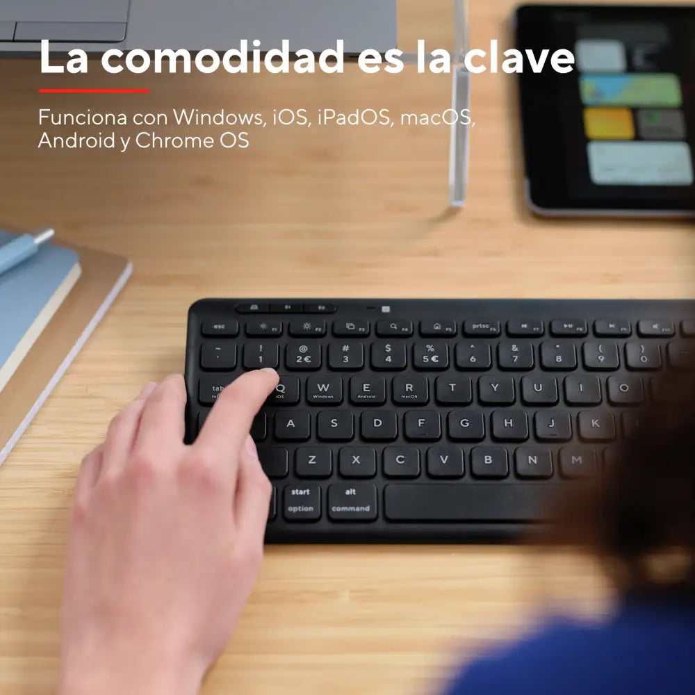 Teclado Inalámbrico Eco Multidispositivo Lyra Negro Trust (25059)