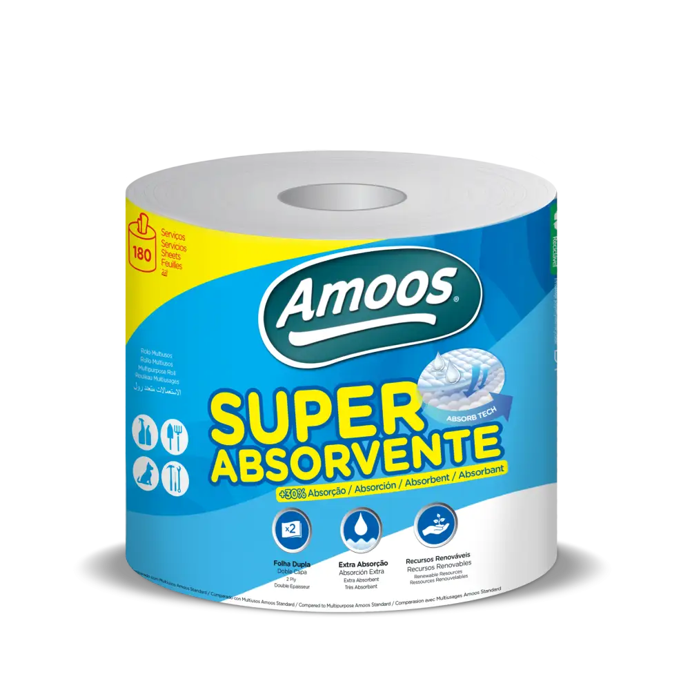 Toallas Mayordomo Super Absorbentes Doble Hoja 180 H Paquete 6 Unidades Amoos (J624510) - de Papel