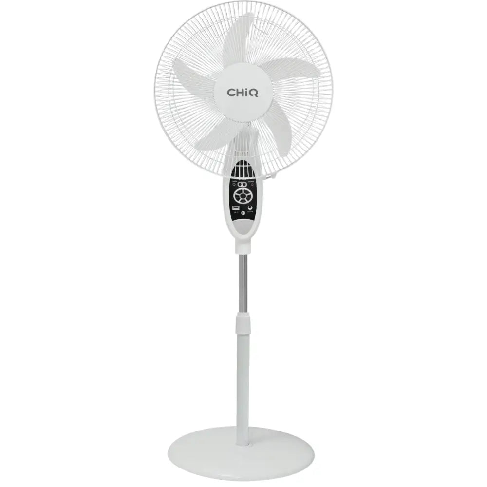 Ventilador Inalámbrico de Pedestal 16’’ Recargable con USB CHIQ (CQVF16RN0IT1W) - Abanico