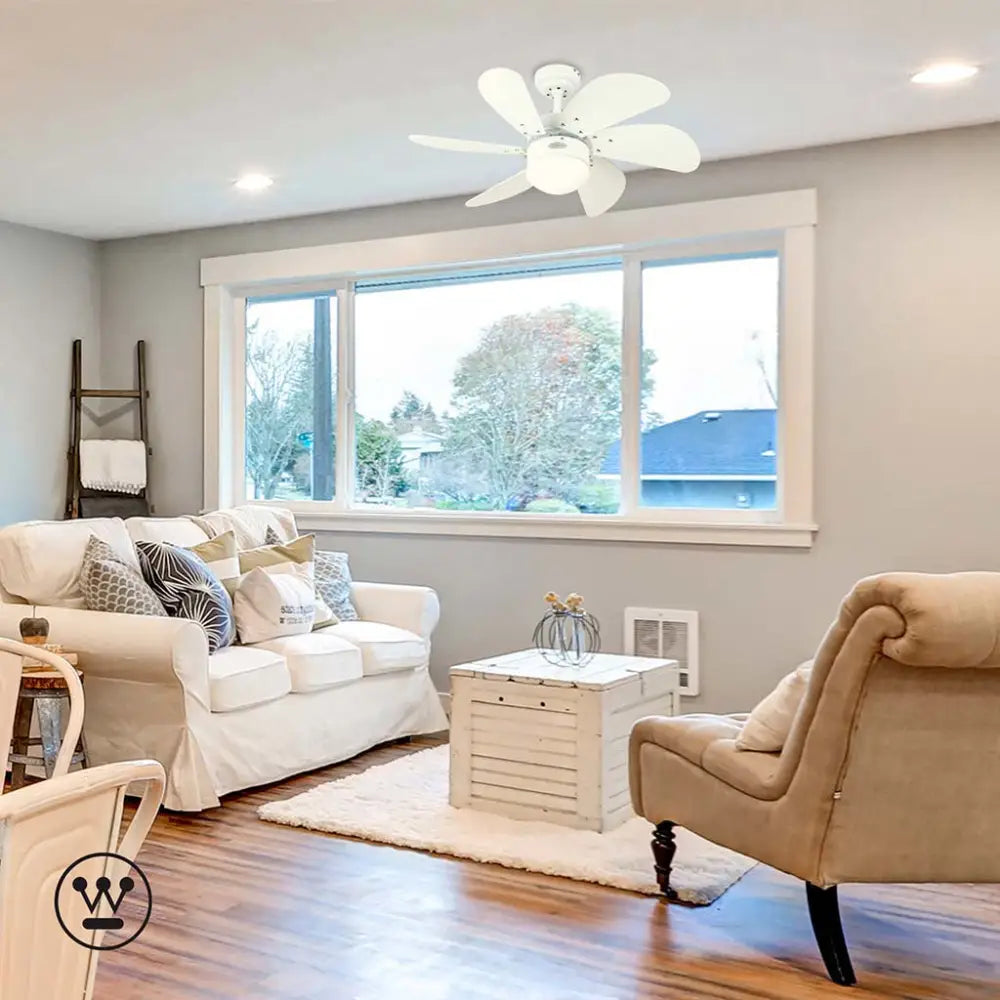 Ventilador de Techo 30’’ Turbo Swirl con 6 Aspas Blanco Westinghouse (78145) - Abanico