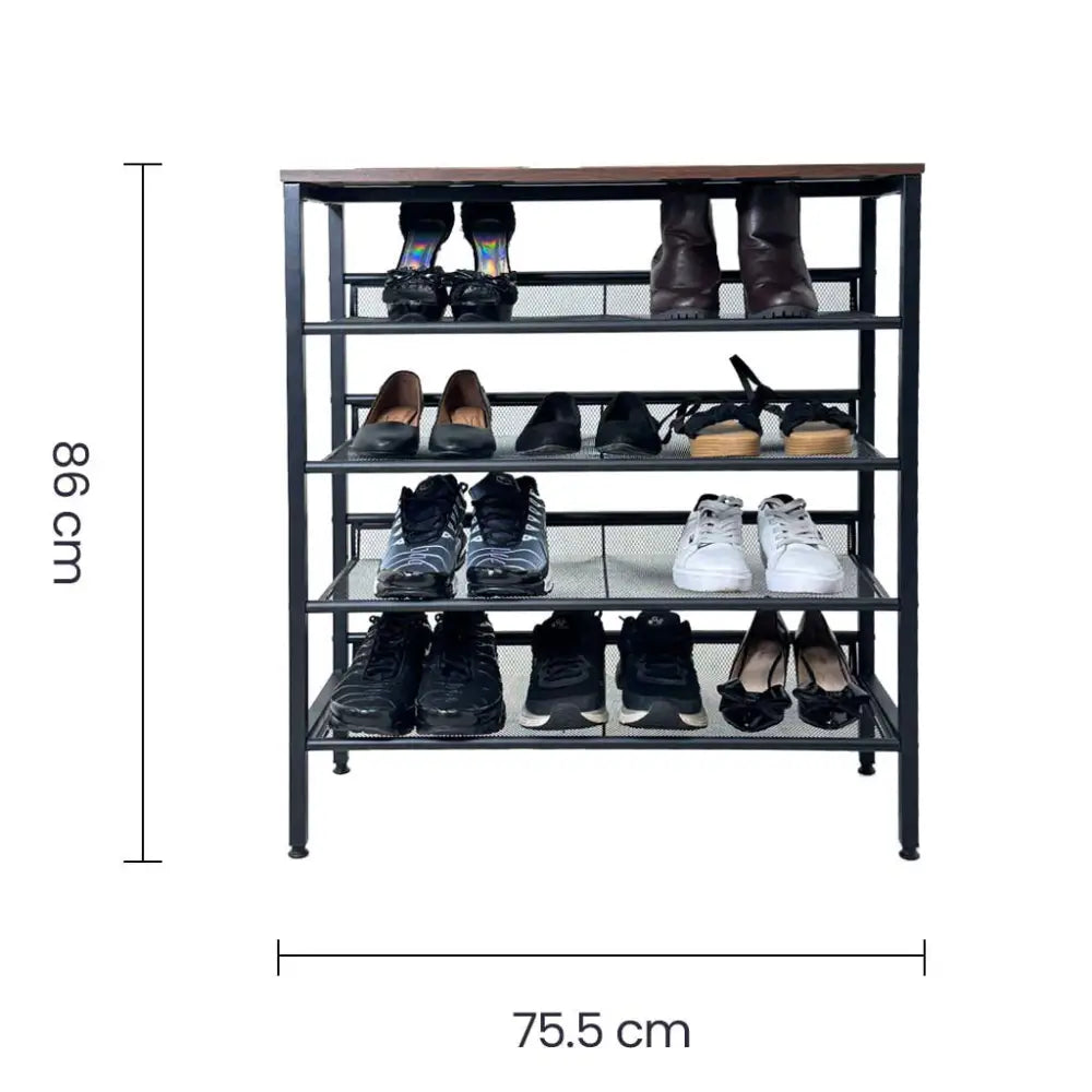 Zapatera de Metal 4 Niveles Tokoa (AC-624) - Zapateras