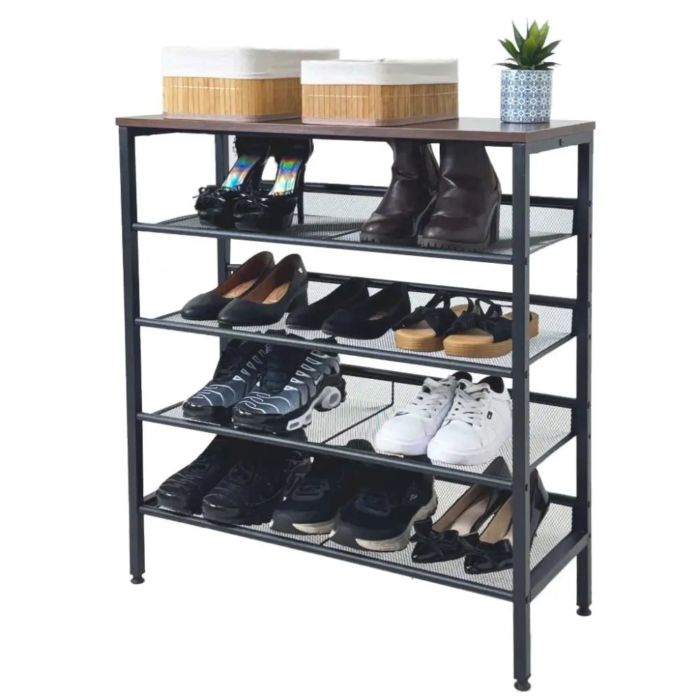 Zapatera de Metal 4 Niveles Tokoa (AC-624) - Zapateras